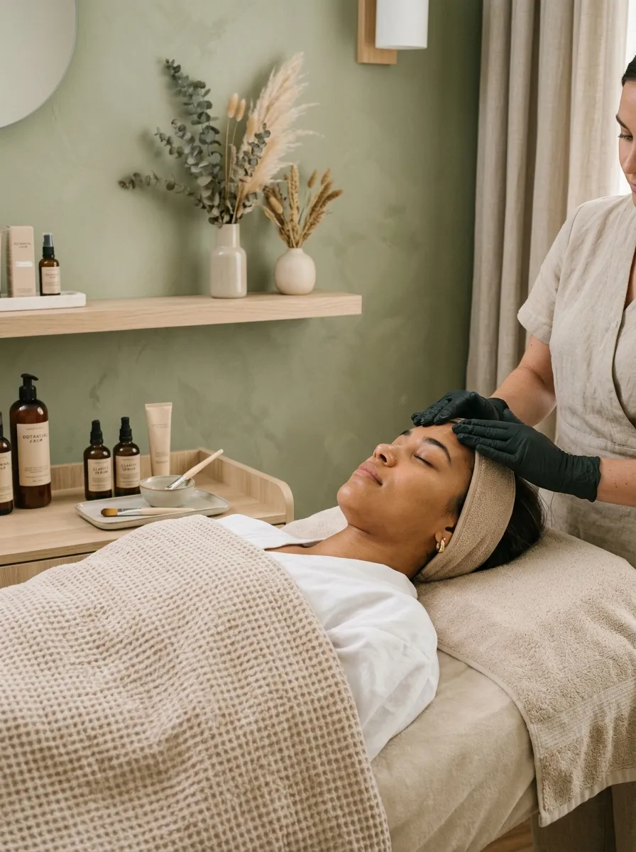 Tratamiento facial en cabina