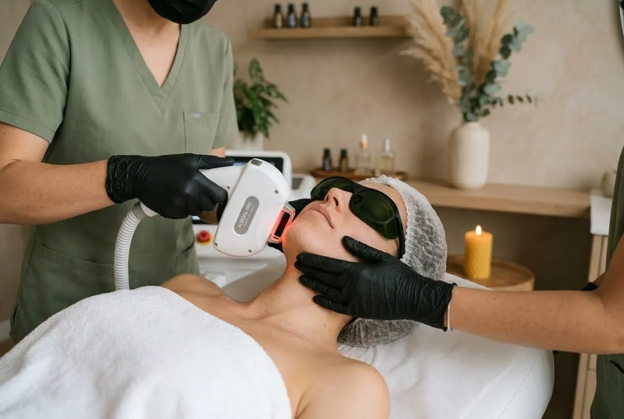 Depilación láser facial sobre la zona del labio